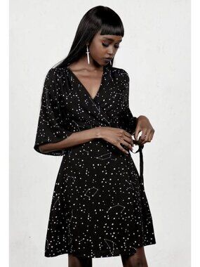 DISTURBIA Celestial kimono wrap mini dress US6